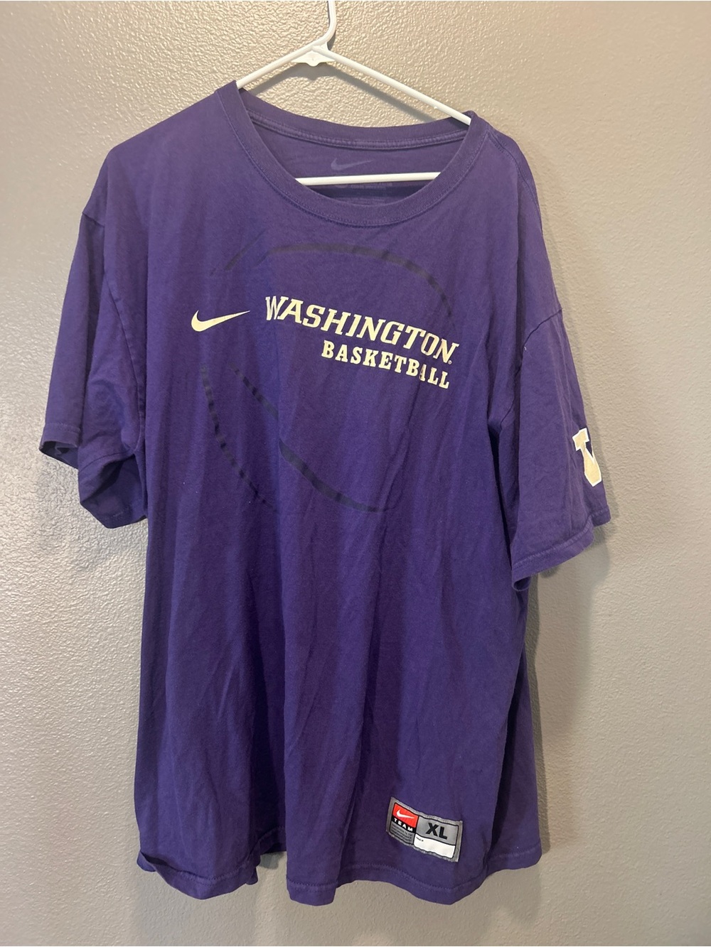 Nike Washington Huskies Basketball Shirt Mens XL Purple Dri-Fit NCAA UW